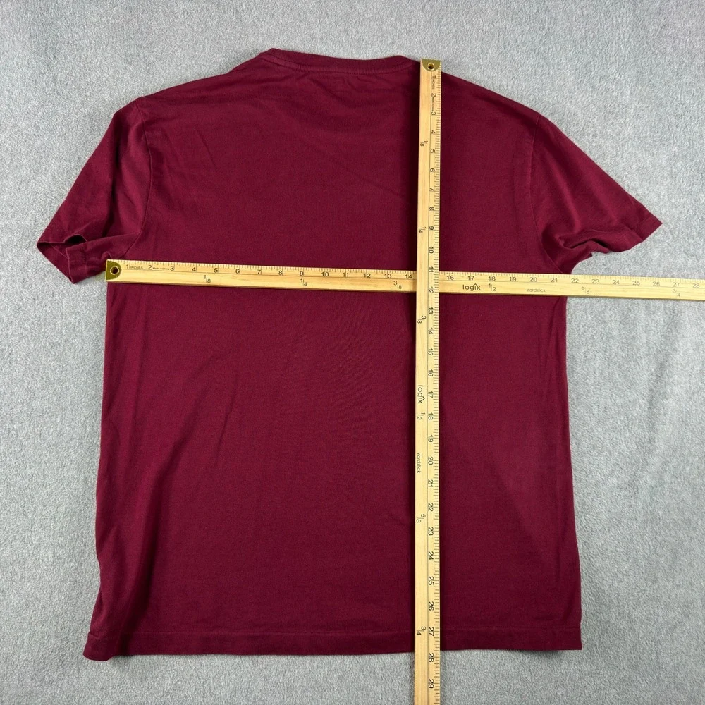Polo Ralph Lauren T Shirt Mens M Burgundy Navy Pony Classic Fit Short Sleeve